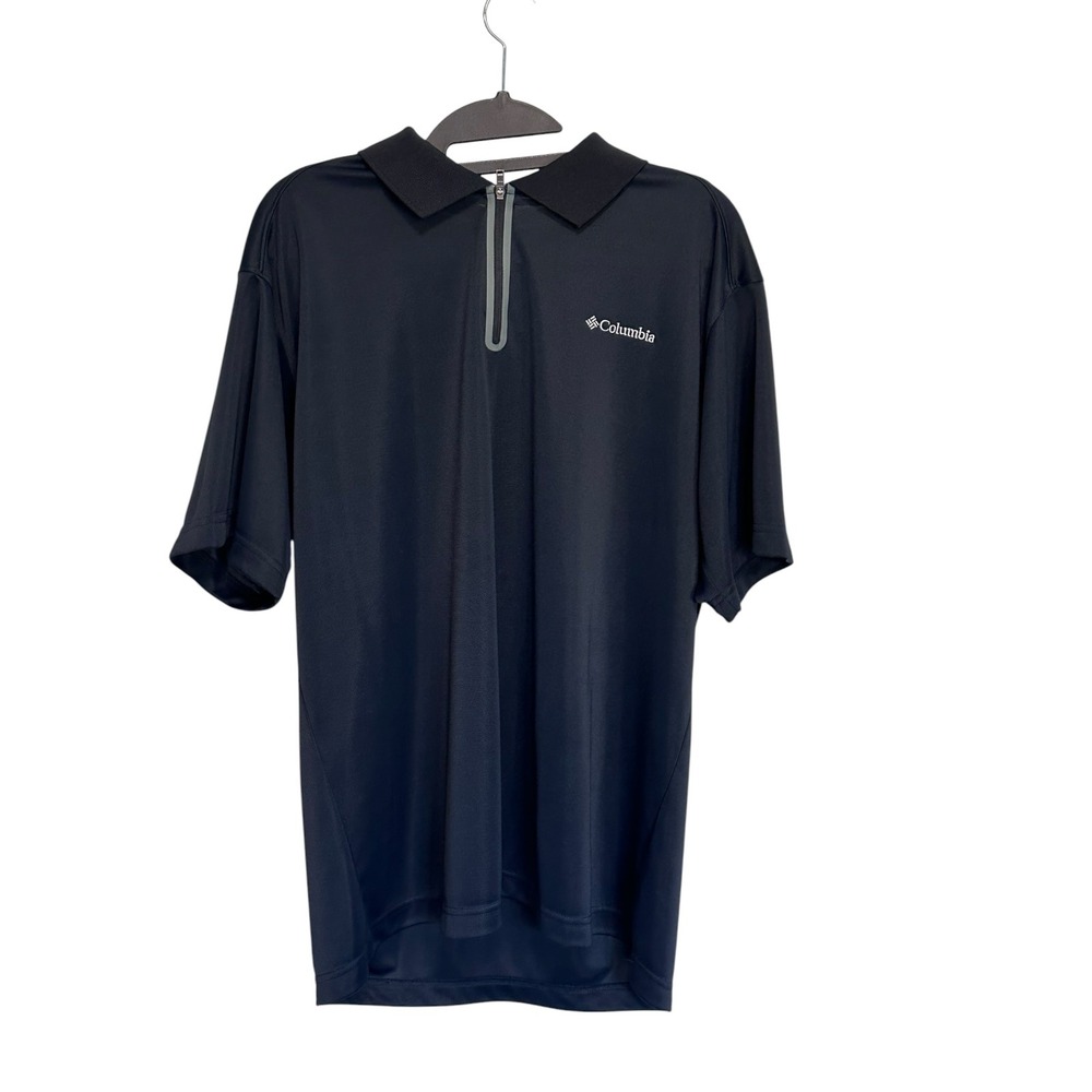 Columbia Polo Men XL Navy Quarter Zip Omni-Freeze Advanced Nylon Performance